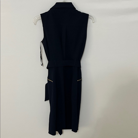 Calvin Klein Navy Dress with Gold Accents - Picture 4 of 5